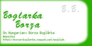 boglarka borza business card